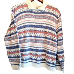 Alfred Dunner Made in The USA Vintage Sweater with Collar sz XL